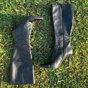 Vintage 90s Y2K Nine West knee high kitten heel boots